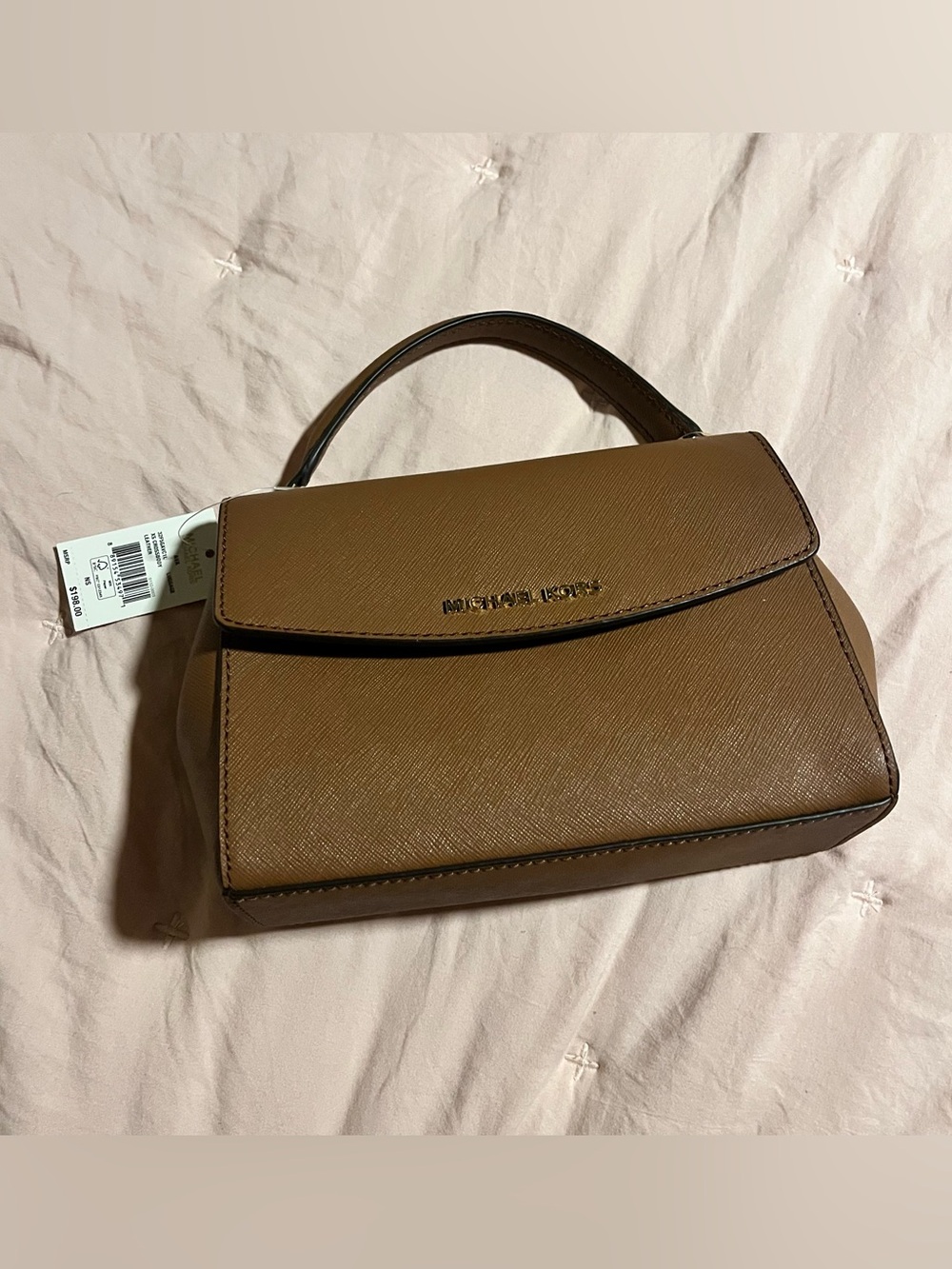 Michael Kors Tan Saffiano Leather Top-Handle Satchel